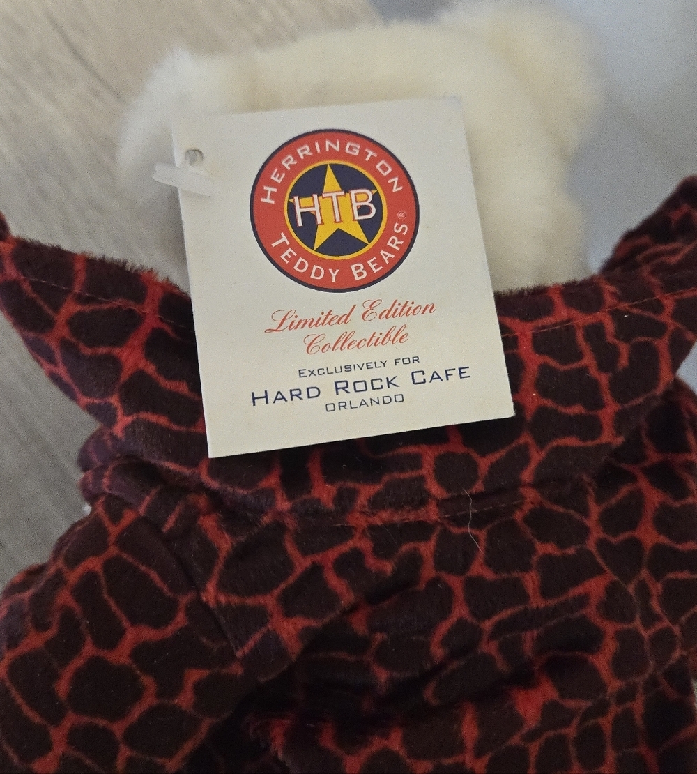 Hard Rock Cafe Orlando Vault Plush Teddy Bear & Blue Bear Memphis - Picture 4 of 6